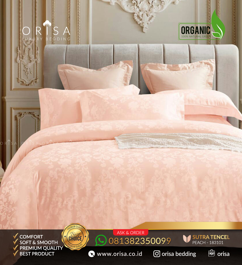 sprei mewah orisa bedding sutra jacguard tencel organik