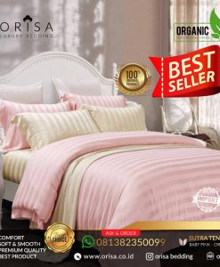 sprei-bed-cover-mewah-orisa-garis-baby-pink-bahan-jacguard-tencel-sutra-premium