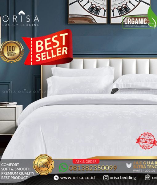 jual sprei dan bedcover mewah bahan sutra organik halus lembut
