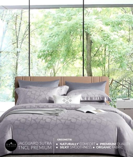 sprei-abu-abu-bedcover-orisa-bahan-jacguard-sutra-tencel-mewah sprei-abu-abu-bedcover-orisa-bahan-jacguard-sutra-tencel-mewah